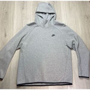 Nike Hoodie Sweatshirt Men Large Gray Pullover Tech Pack Flex Gym‎ Athleisure